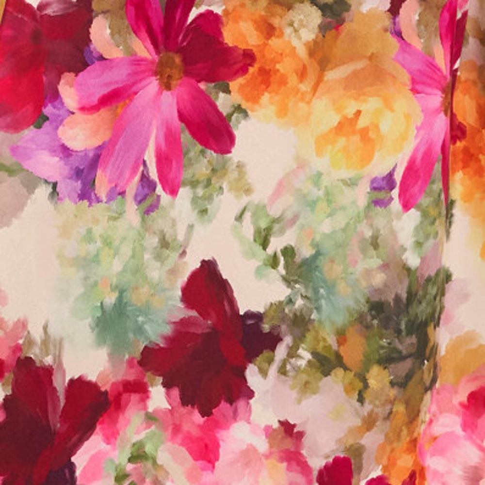 Vince Camuto | Floral-Print A-Line Midi Skirt - Picture 2 of 7
